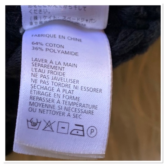 Kate Spade Saturday Black Chunky Knit Scarf One Size - Picture 6 of 6